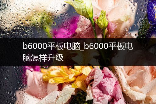 b6000平板电脑_b6000平板电脑怎样升级