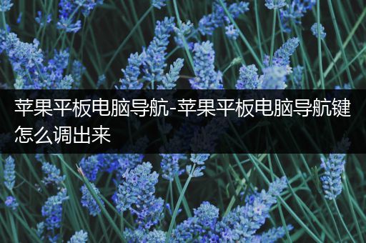 苹果平板电脑导航-苹果平板电脑导航键怎么调出来