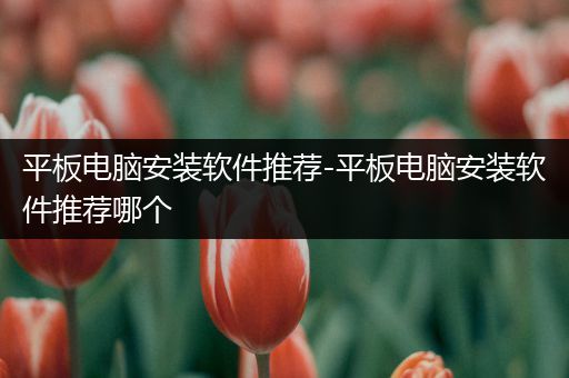 平板电脑安装软件推荐-平板电脑安装软件推荐哪个
