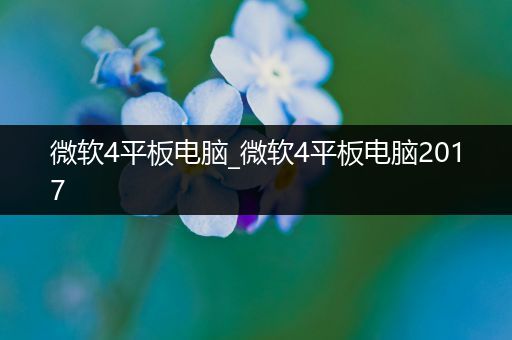 微软4平板电脑_微软4平板电脑2017