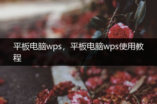 平板电脑wps，平板电脑wps使用教程