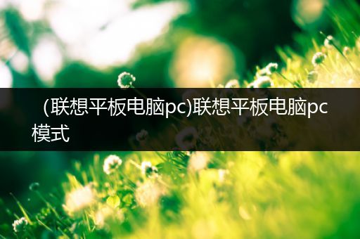 （联想平板电脑pc)联想平板电脑pc模式