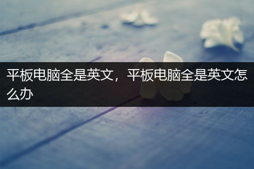 平板电脑全是英文，平板电脑全是英文怎么办