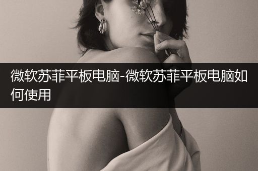 微软苏菲平板电脑-微软苏菲平板电脑如何使用