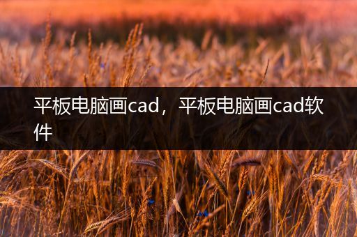 平板电脑画cad，平板电脑画cad软件