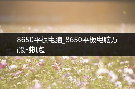 8650平板电脑_8650平板电脑万能刷机包