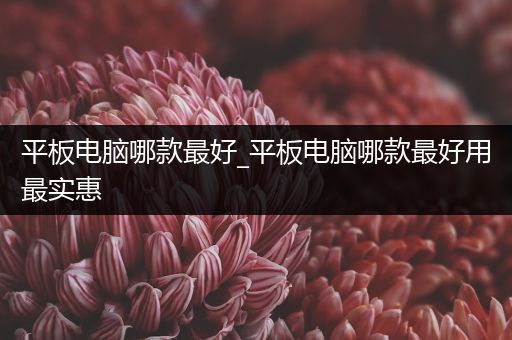 平板电脑哪款最好_平板电脑哪款最好用最实惠