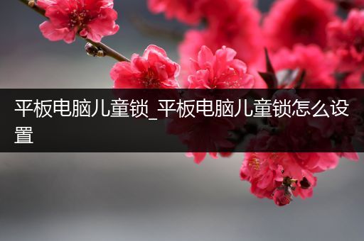 平板电脑儿童锁_平板电脑儿童锁怎么设置