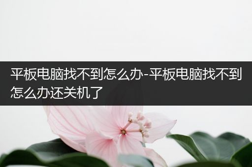 平板电脑找不到怎么办-平板电脑找不到怎么办还关机了