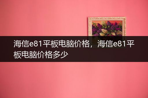 海信e81平板电脑价格，海信e81平板电脑价格多少