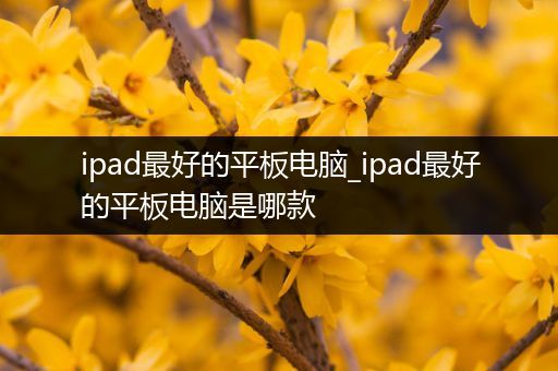 ipad最好的平板电脑_ipad最好的平板电脑是哪款