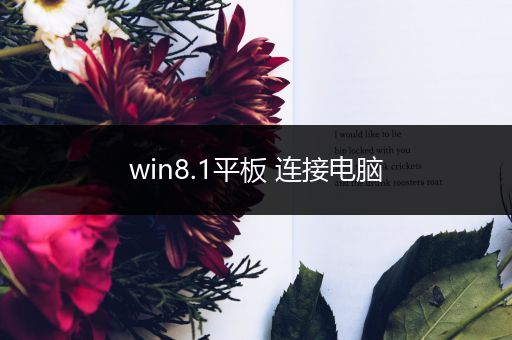 win8.1平板 连接电脑