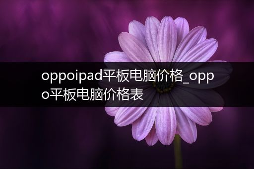 oppoipad平板电脑价格_oppo平板电脑价格表