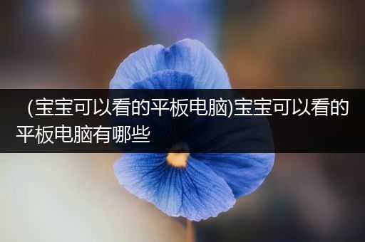 （宝宝可以看的平板电脑)宝宝可以看的平板电脑有哪些