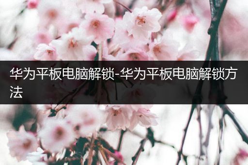 华为平板电脑解锁-华为平板电脑解锁方法