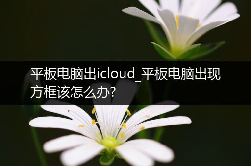 平板电脑出icloud_平板电脑出现方框该怎么办?