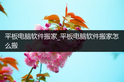 平板电脑软件搬家_平板电脑软件搬家怎么搬