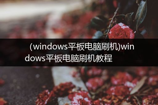 （windows平板电脑刷机)windows平板电脑刷机教程
