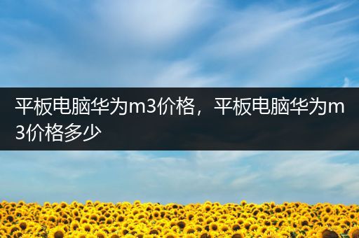 平板电脑华为m3价格，平板电脑华为m3价格多少