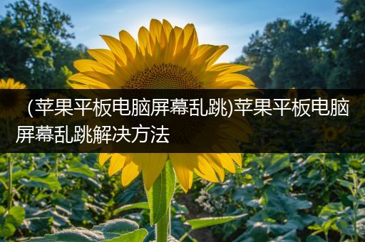 （苹果平板电脑屏幕乱跳)苹果平板电脑屏幕乱跳解决方法