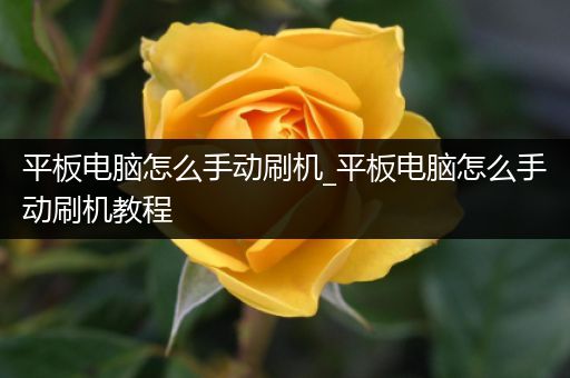 平板电脑怎么手动刷机_平板电脑怎么手动刷机教程