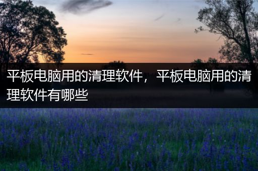 平板电脑用的清理软件，平板电脑用的清理软件有哪些