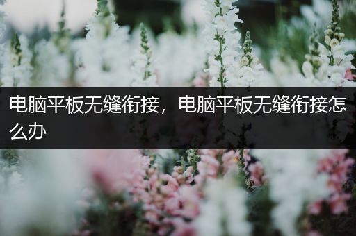 电脑平板无缝衔接，电脑平板无缝衔接怎么办