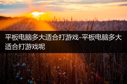 平板电脑多大适合打游戏-平板电脑多大适合打游戏呢