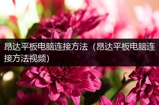 昂达平板电脑连接方法（昂达平板电脑连接方法视频）