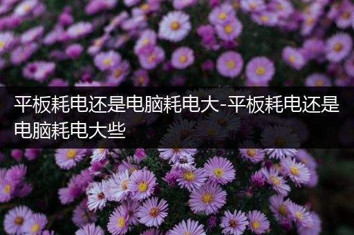 平板耗电还是电脑耗电大-平板耗电还是电脑耗电大些