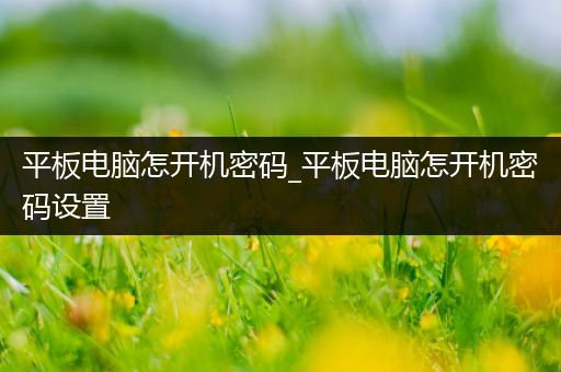 平板电脑怎开机密码_平板电脑怎开机密码设置