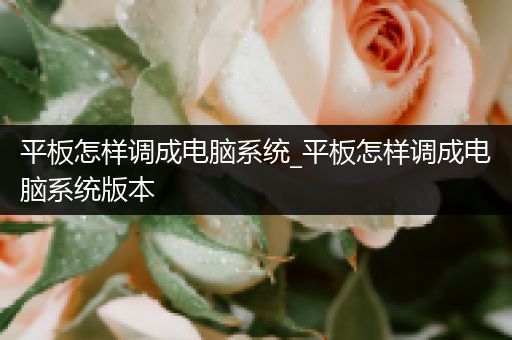 平板怎样调成电脑系统_平板怎样调成电脑系统版本