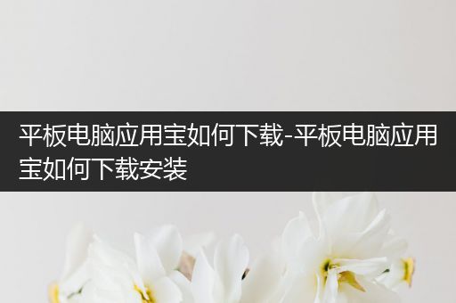 平板电脑应用宝如何下载-平板电脑应用宝如何下载安装