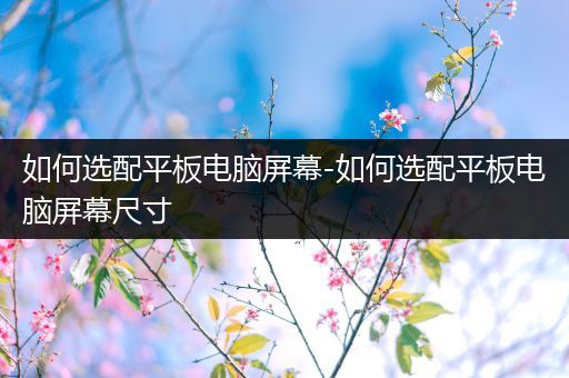 如何选配平板电脑屏幕-如何选配平板电脑屏幕尺寸