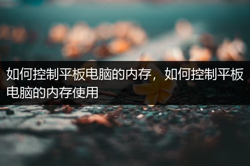 如何控制平板电脑的内存，如何控制平板电脑的内存使用