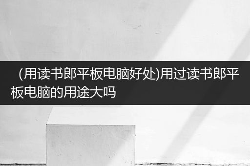 （用读书郎平板电脑好处)用过读书郎平板电脑的用途大吗